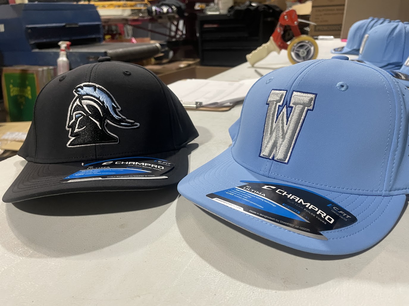 Custom embroidered apparel from Risicato Designs