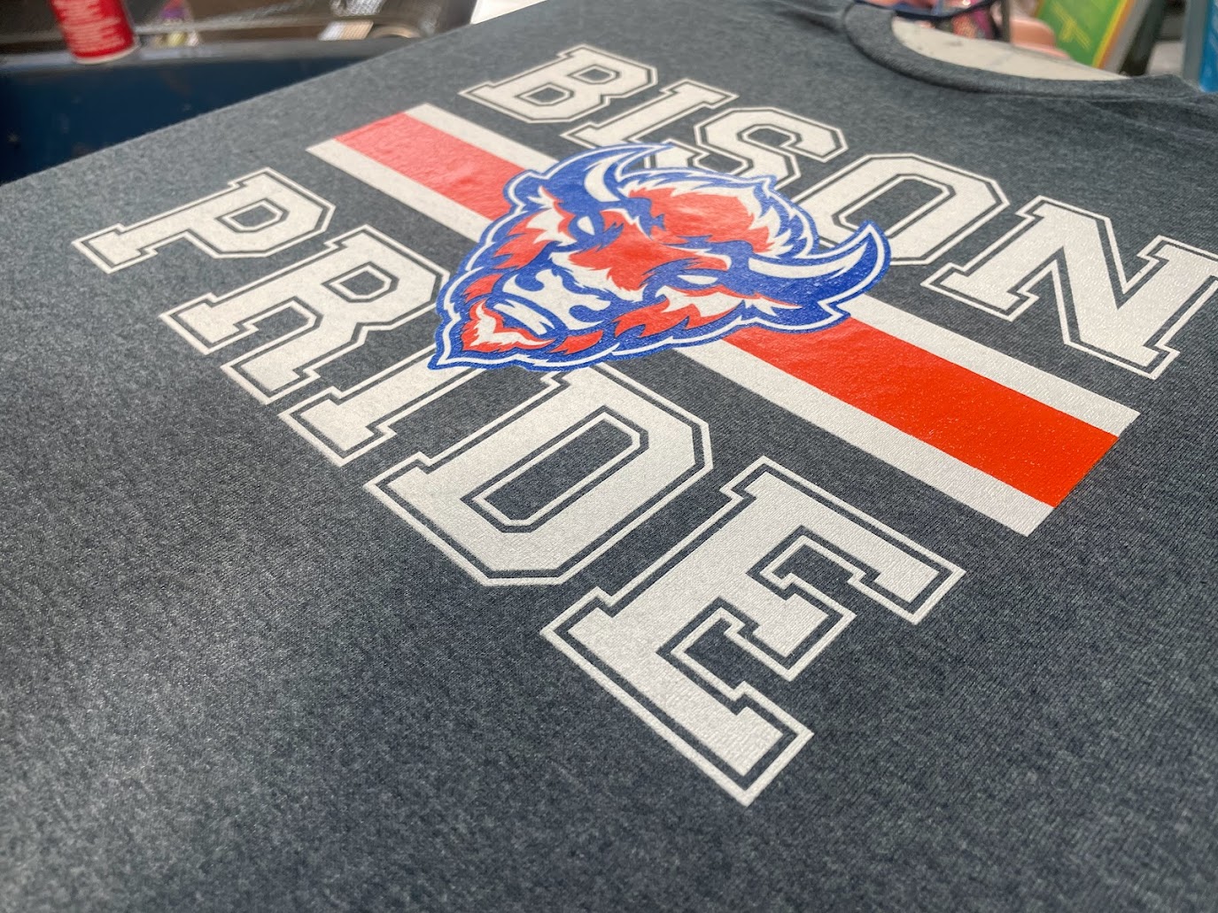 Team and spirit wear screen printing project by Risicato Designs