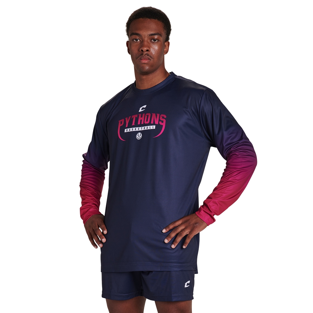 Champro JUICE Long Sleeve Shooter Shirt custom sublimated team apparel front view