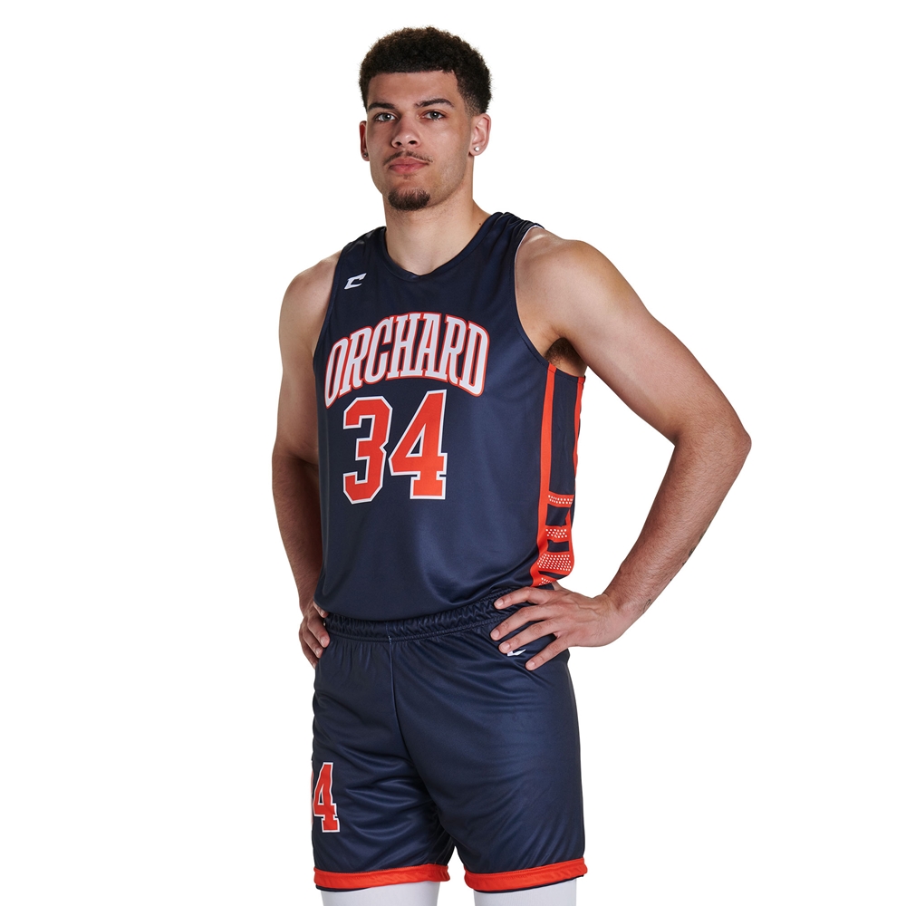Champro JUICE Fitted Double Ply Reversible Basketball Jersey custom sublimated team apparel front view