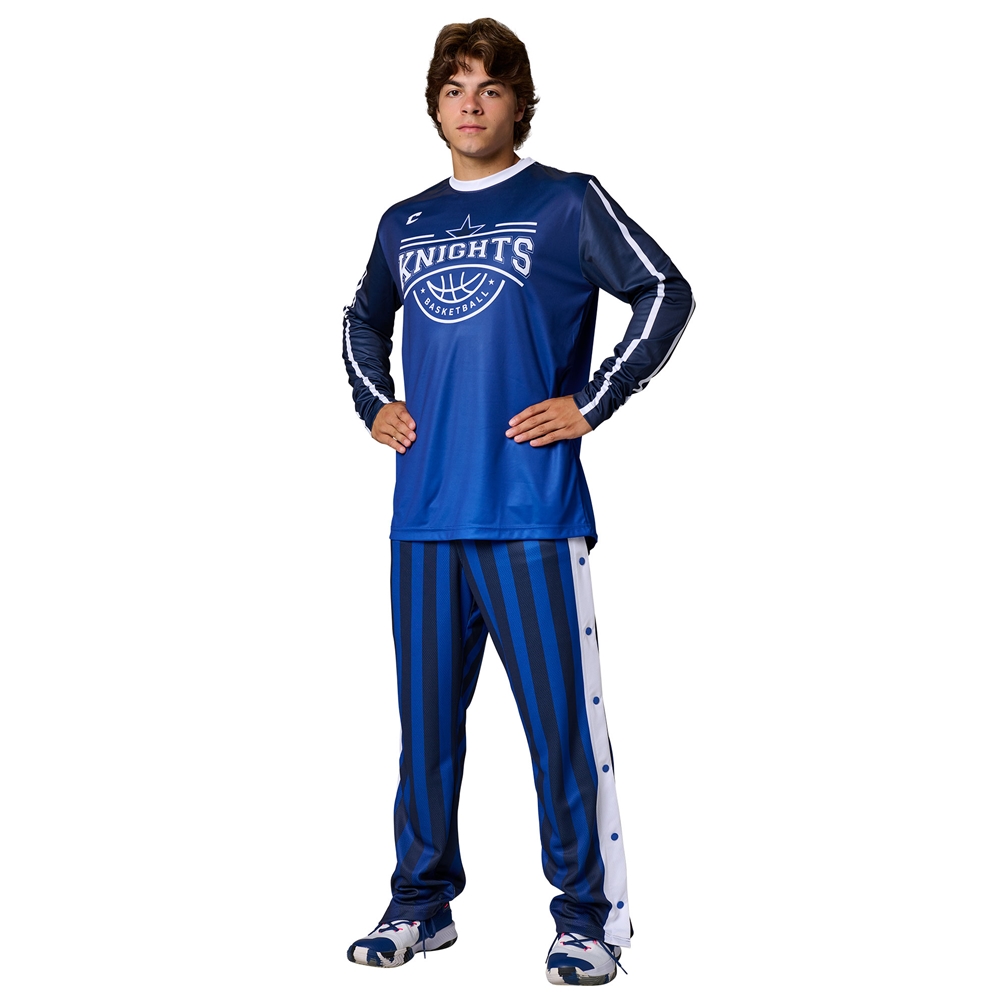 Champro JUICE Warm Up Pants with Snaps custom sublimated team apparel front view