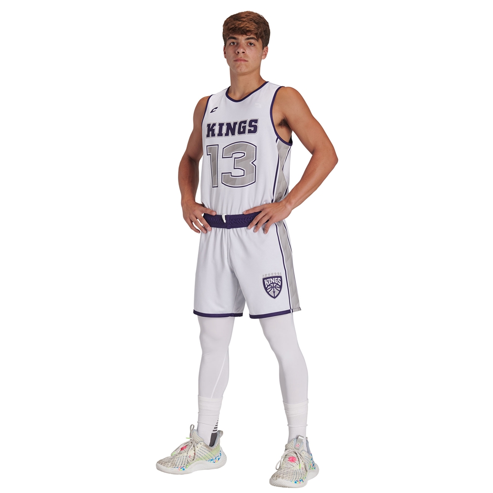 Champro JUICE Single-Ply Reversible Basketball 7" Short custom sublimated team apparel front view
