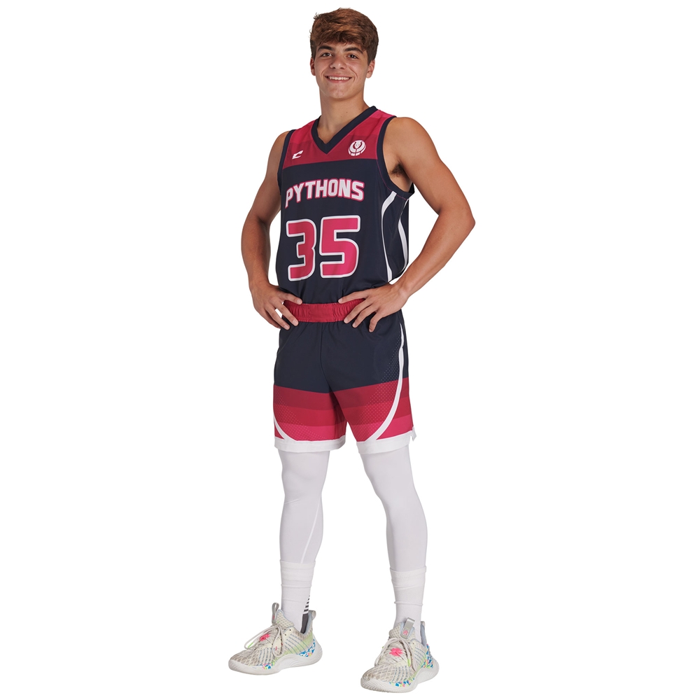 Champro JUICE Stretch Woven Basketball 7" Short custom sublimated team apparel front view