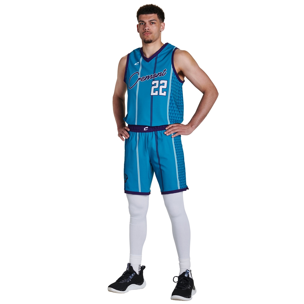 Champro JUICE Stretch Woven Basketball 9" Short custom sublimated team apparel front view
