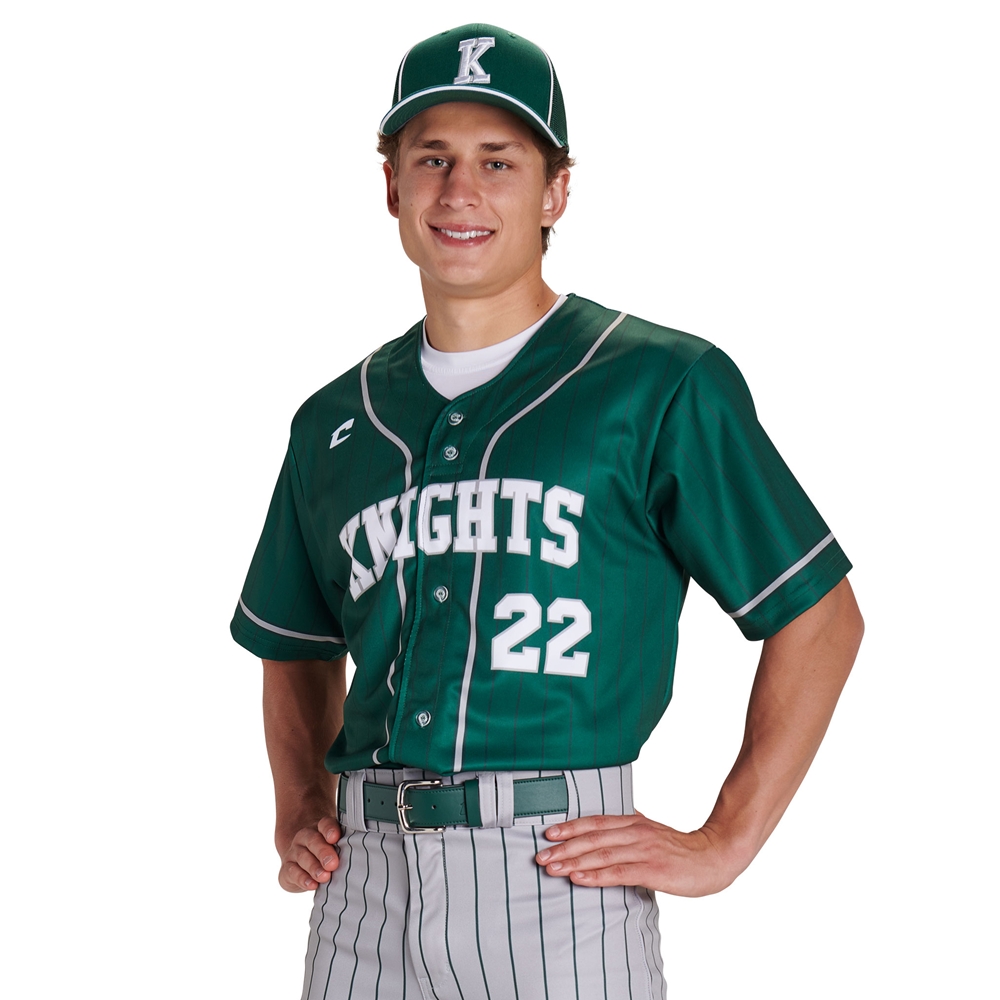 Champro Juice Faux Full Button Jersey custom sublimated team apparel front view
