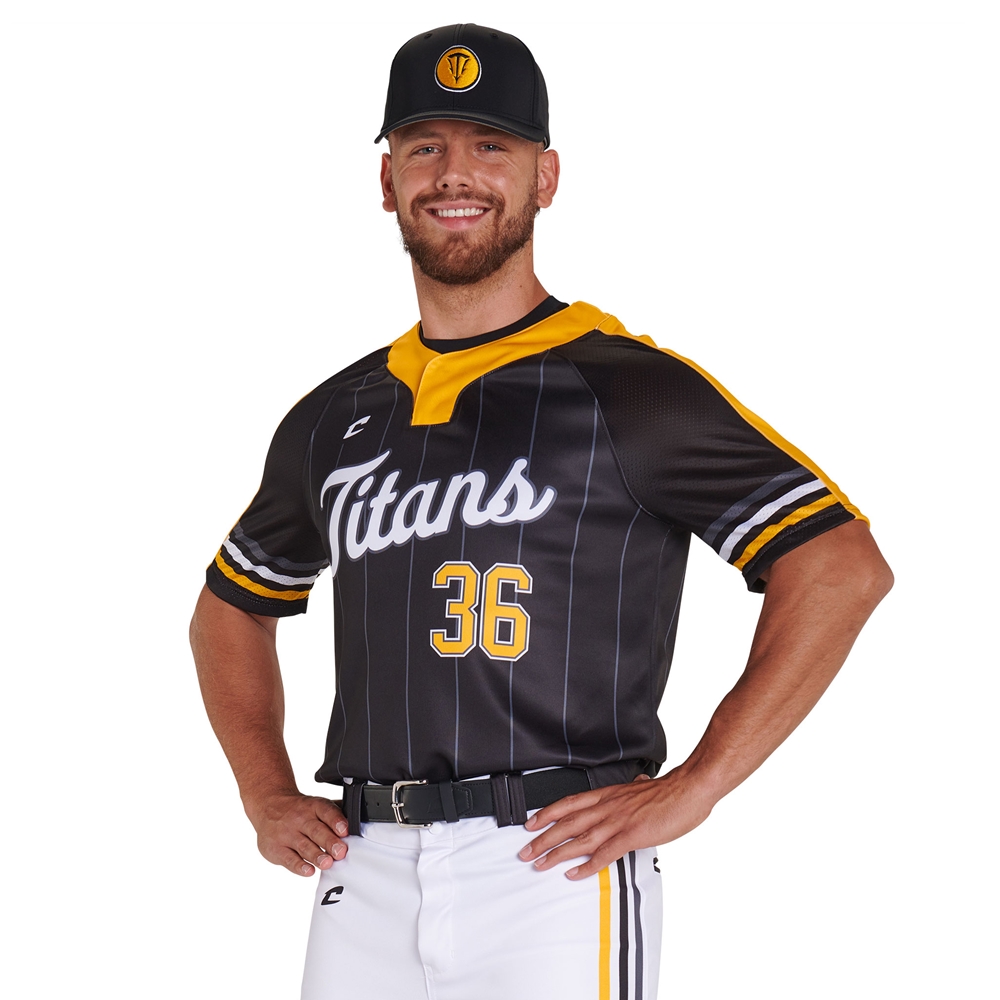 Custom Juice Two-Button Pro Neck Short Sleeve Fitted Jersey JBS20 jersey image