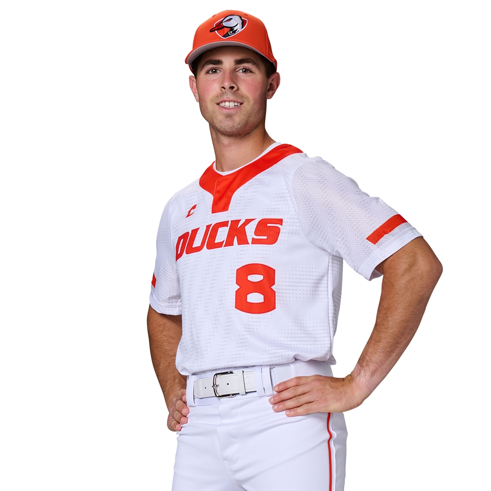 Champro JUICE 2-Button Pro-Neck Fitted Jersey with Mesh Short Sleeve custom sublimated team apparel front view
