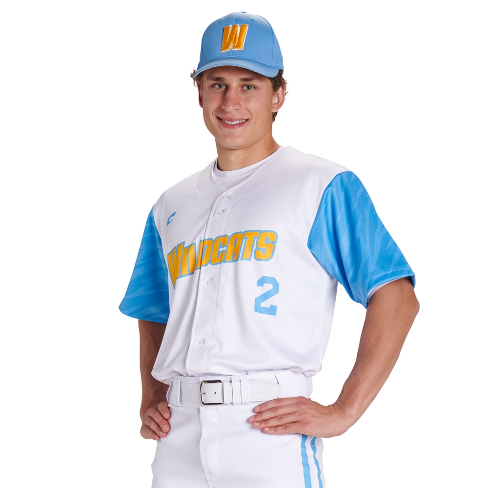 Champro Juice Full Button Jersey custom sublimated team apparel front view