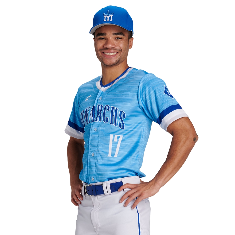 Champro Juice Full Button FITTED Jersey custom sublimated team apparel front view