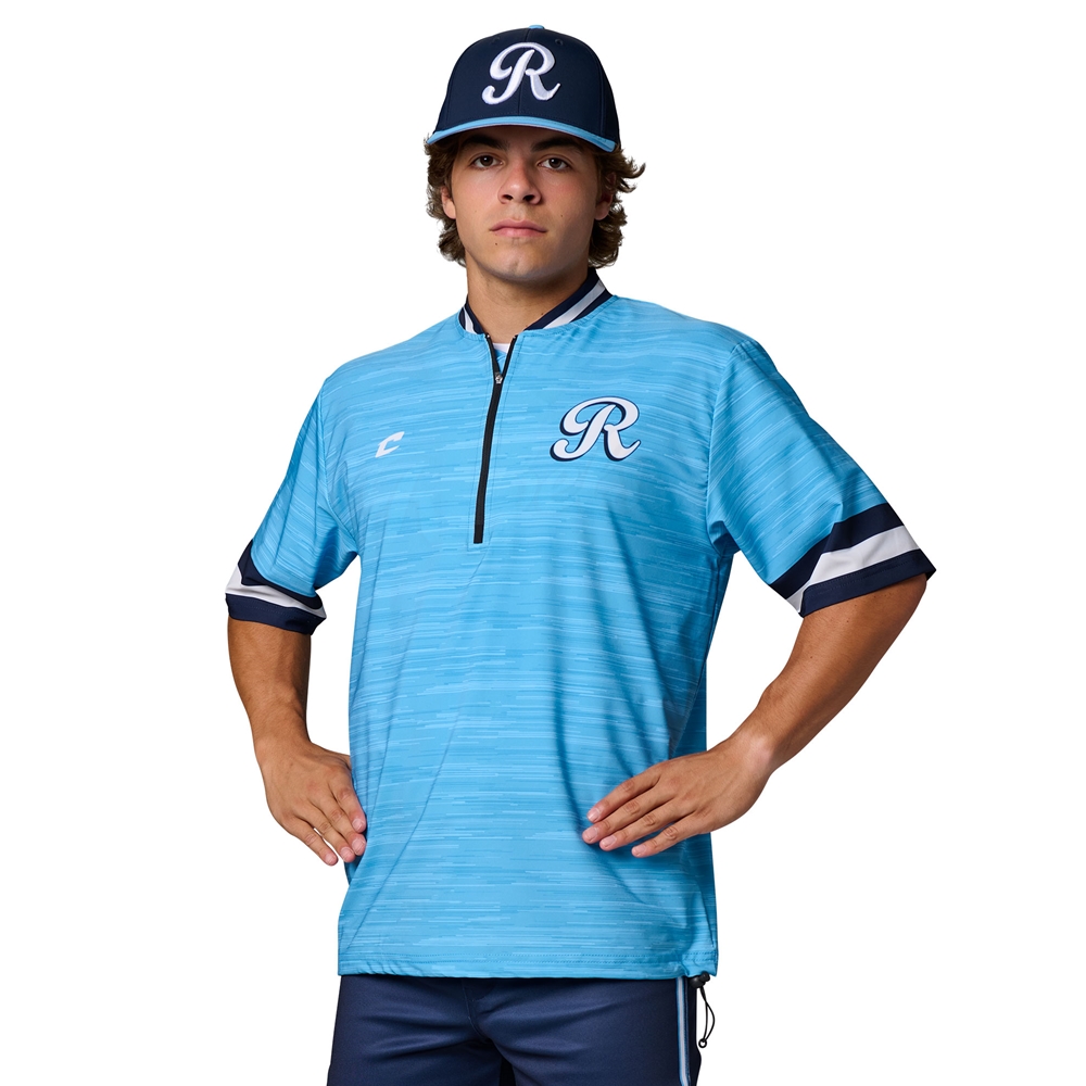 Champro Juice Traditional Short Sleeve Cage Jacket custom sublimated team apparel front view