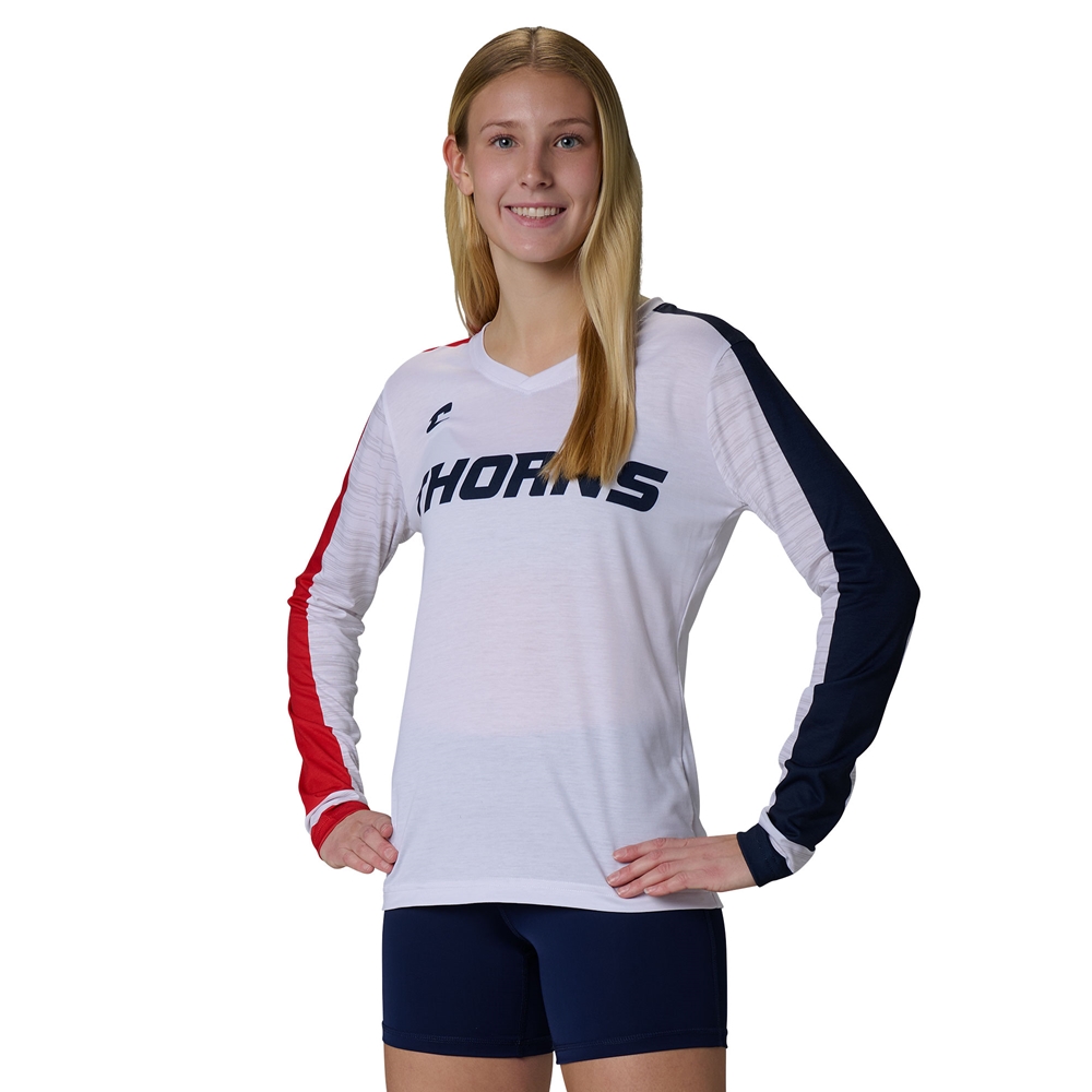 Custom Juice V-Neck Long Sleeve Fitted T-Shirt JBST1LSW jersey image