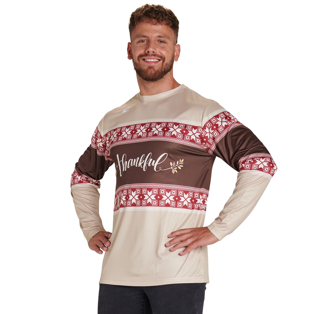 Custom Juice Crew Neck Long Sleeve T-Shirt JBST8LS_HARVESTTOHOLIDAYS jersey image