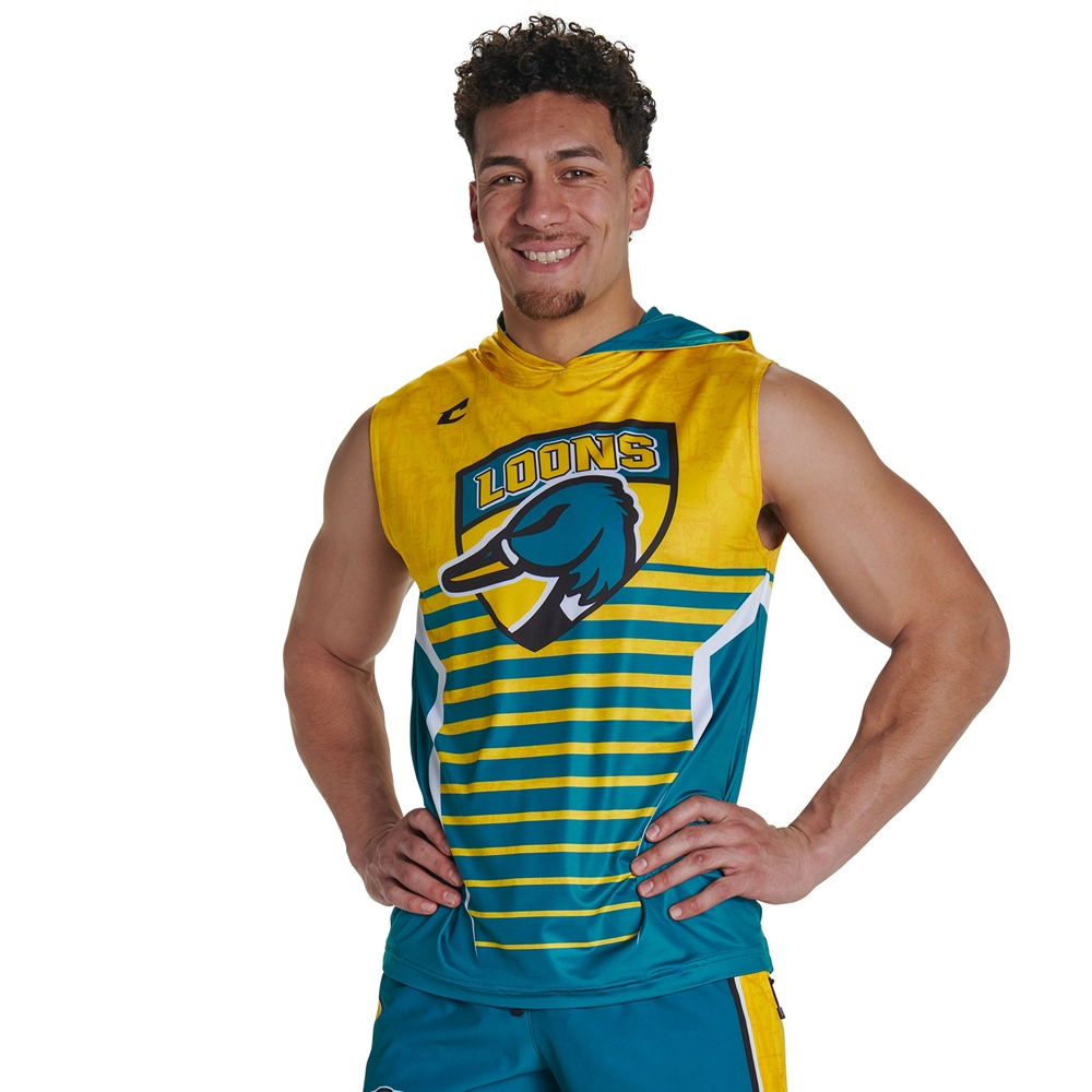 Champro Juice Sleeveless T-Shirt Hoodie custom sublimated team apparel front view