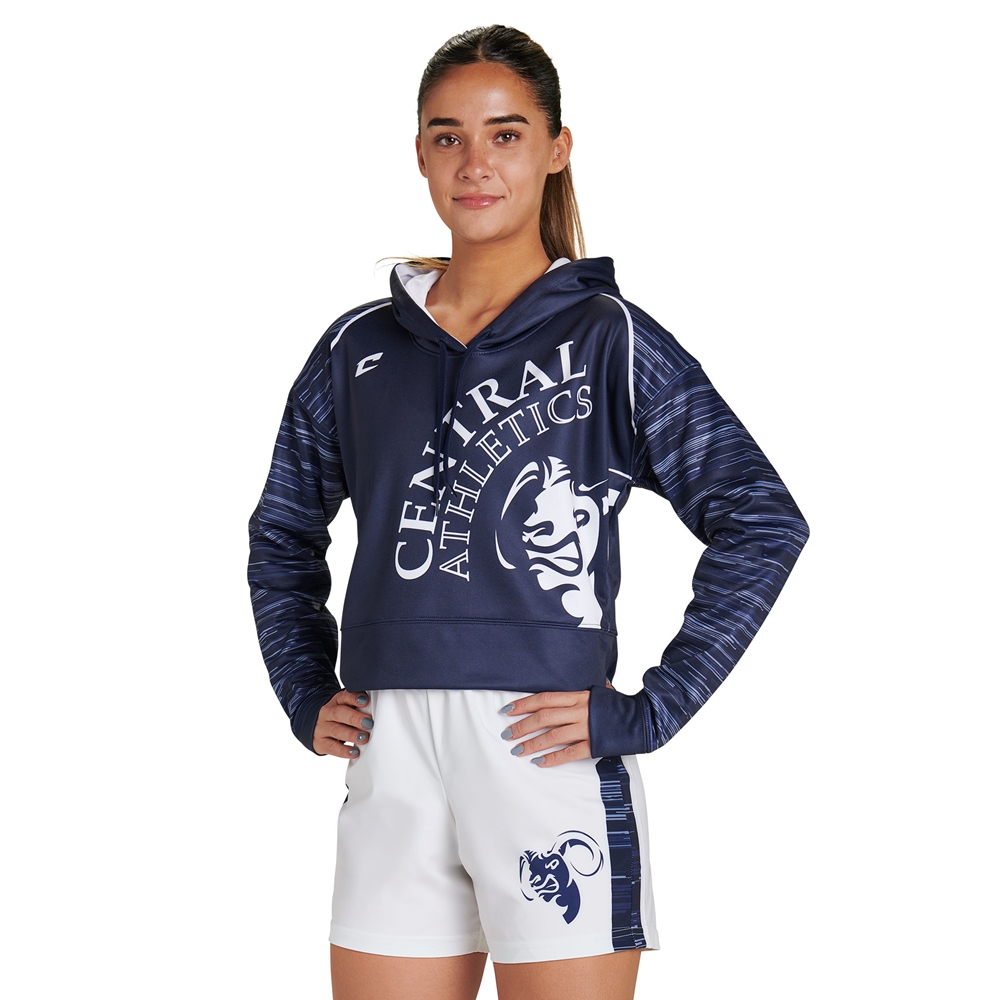 Champro JUICE Cropped Hoodie custom sublimated team apparel front view