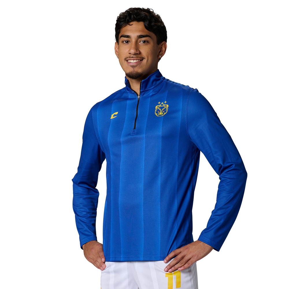 Champro JUICE 1/4 Zip Long Sleeve Pullover custom sublimated team apparel front view