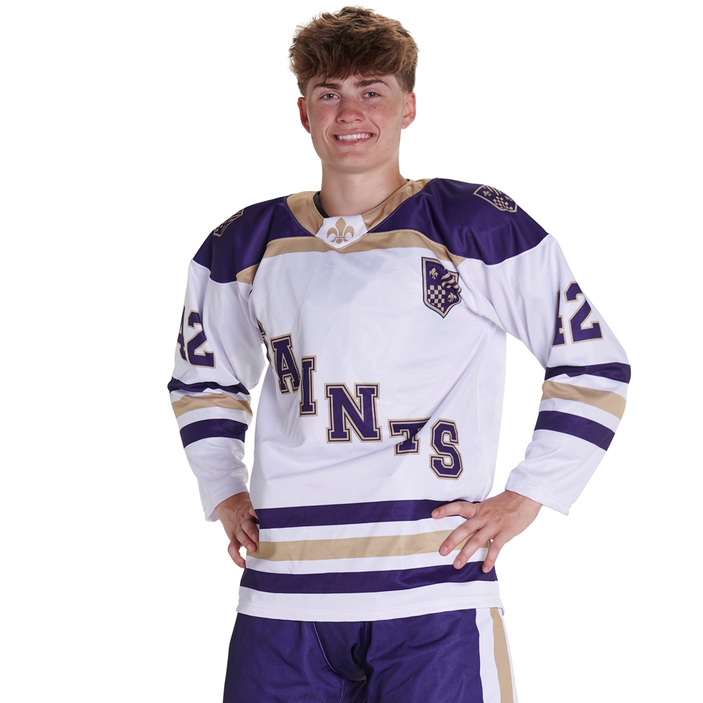 Champro JUICE Elite V-Neck Hockey Jersey custom sublimated team apparel front view