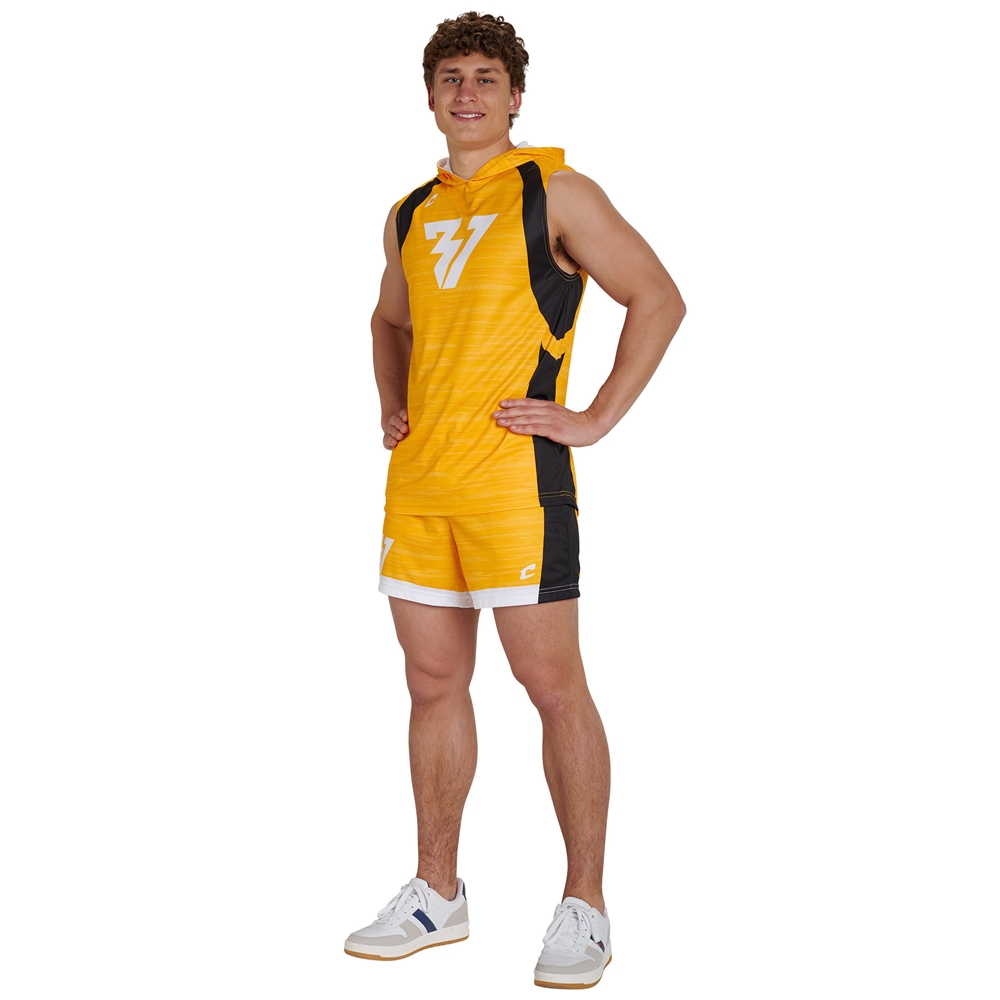 Champro JUICE Multi-Sport Loose Pocketed Short with 5" Inseam custom sublimated team apparel front view