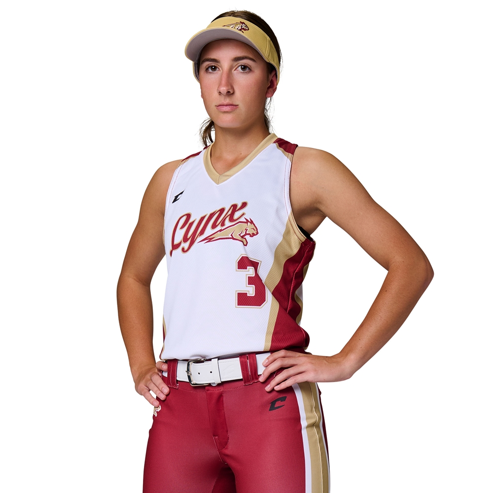 Champro Juice Full Racerback Sleeveless FITTED Jersey custom sublimated team apparel front view
